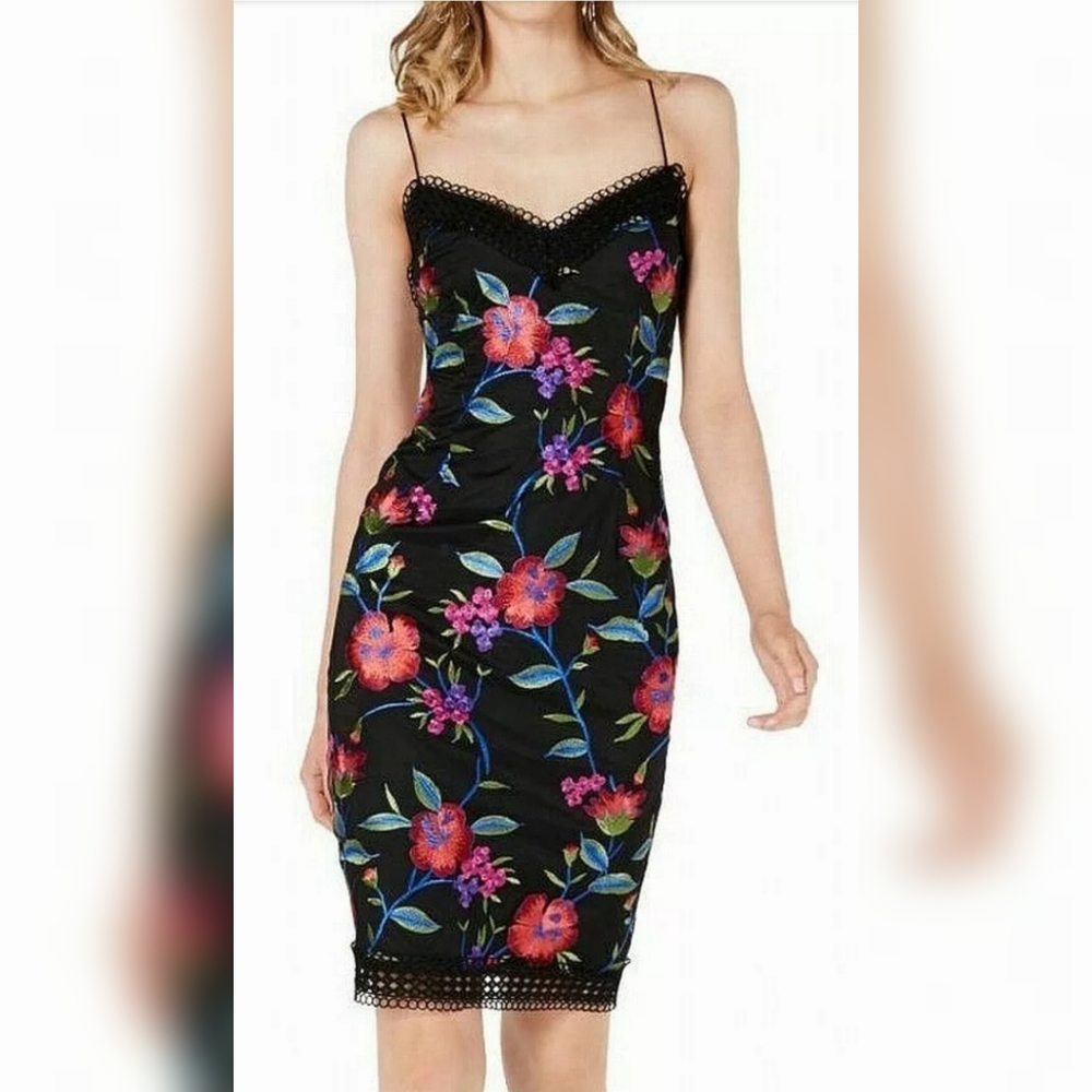 AIDAN by Aidan Mattox Embroidered Sheath Dress